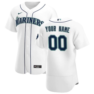 Seattle Mariners Custom Men's Nike White Home 2020 Authentic Player MLB Jersey